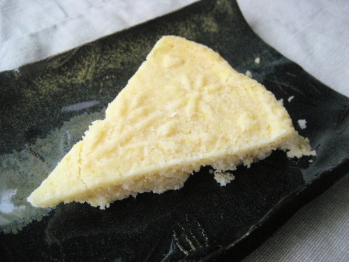 A slice of cornmeal shortbread